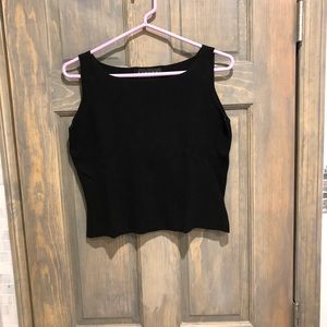 Black knit top